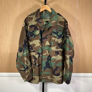 Carrribean Needle Point Inc Men's Woodland Camo Field Military Jacket Medium